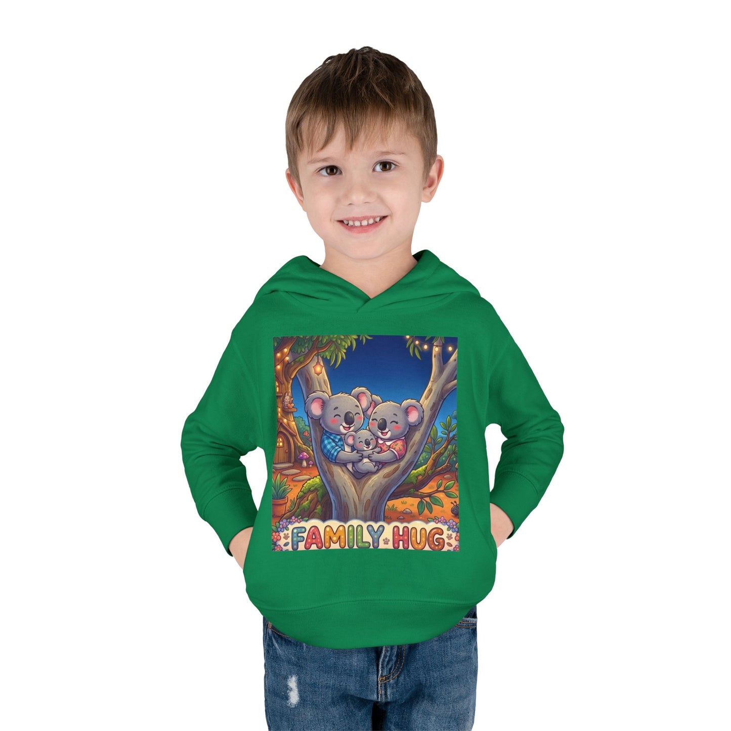 Family Hug Koala Toddler Pullover Fleece Hoodie