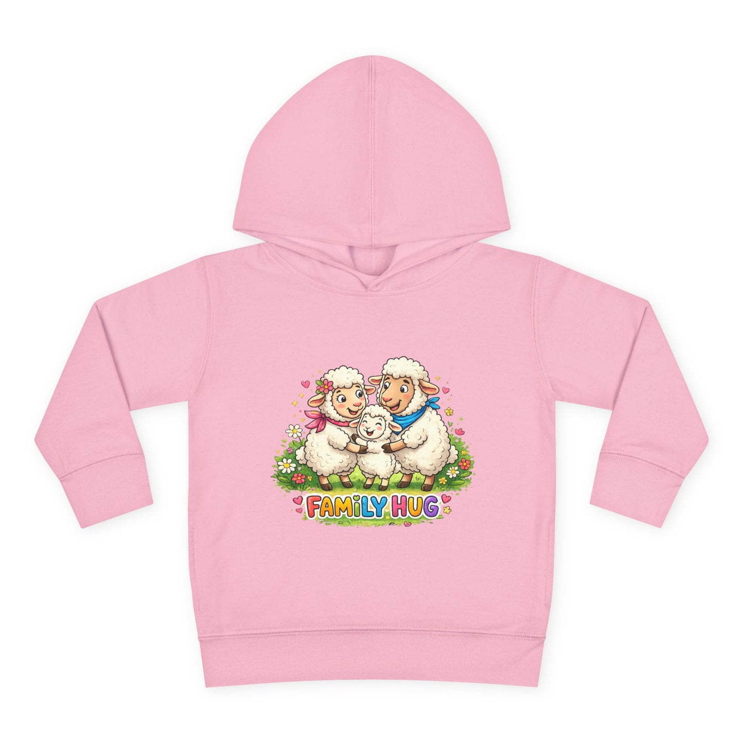 Family Hug Lamb Toddler Pullover Fleece Hoodie