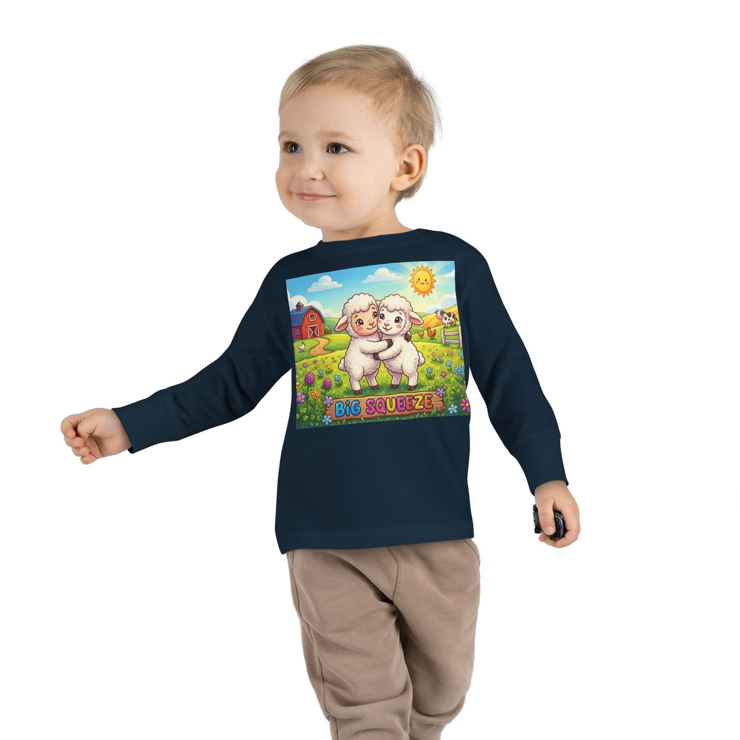 Big Squeeze Lamb Toddler Long Sleeve Tee