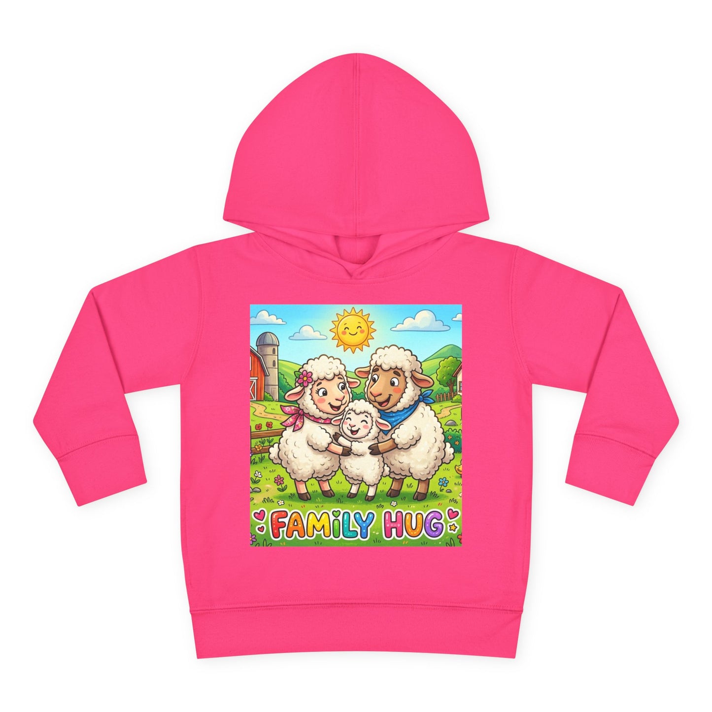 Family Hug Lamb Toddler Pullover Fleece Hoodie
