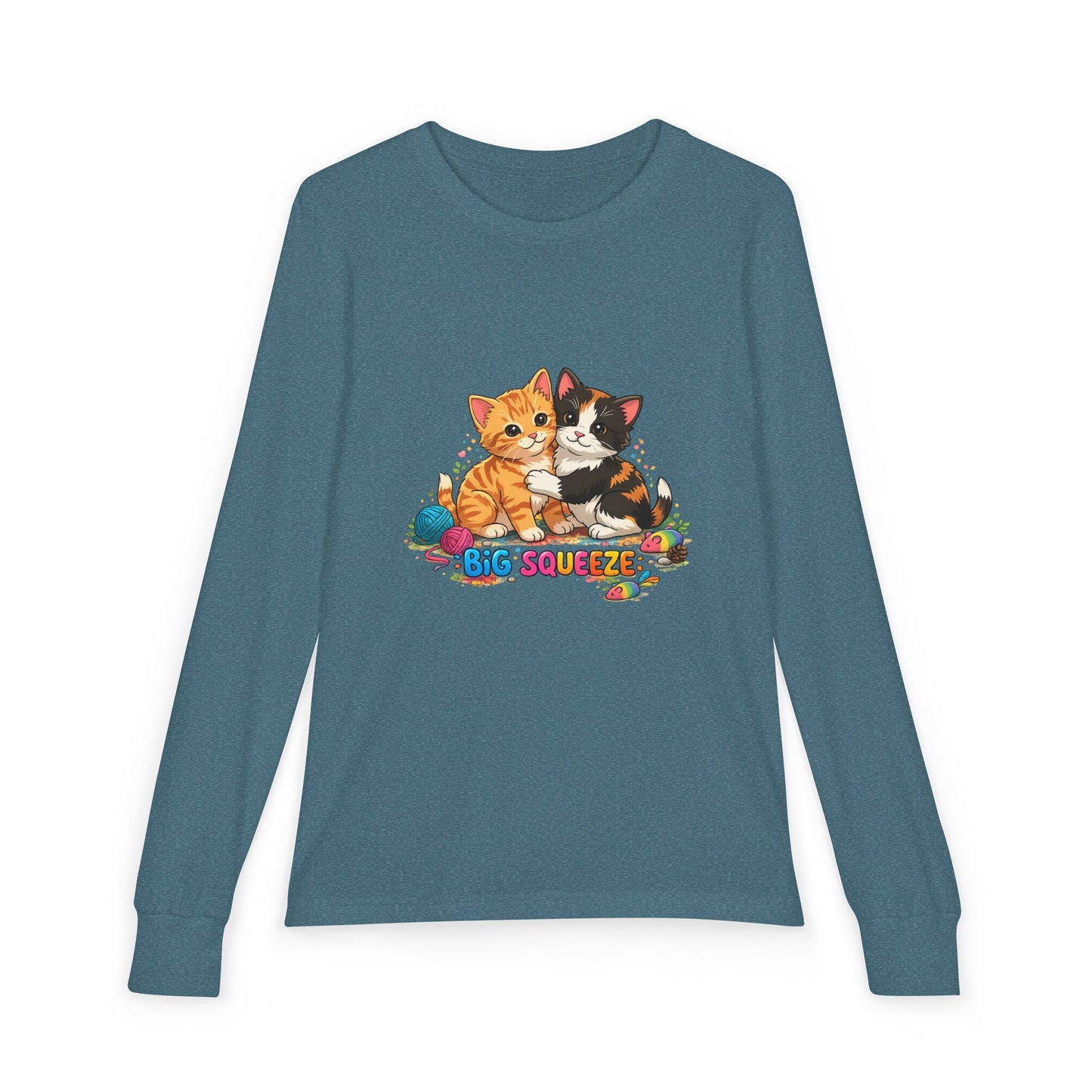 Big Squeeze Kitten Youth Jersey Long Sleeve Tee