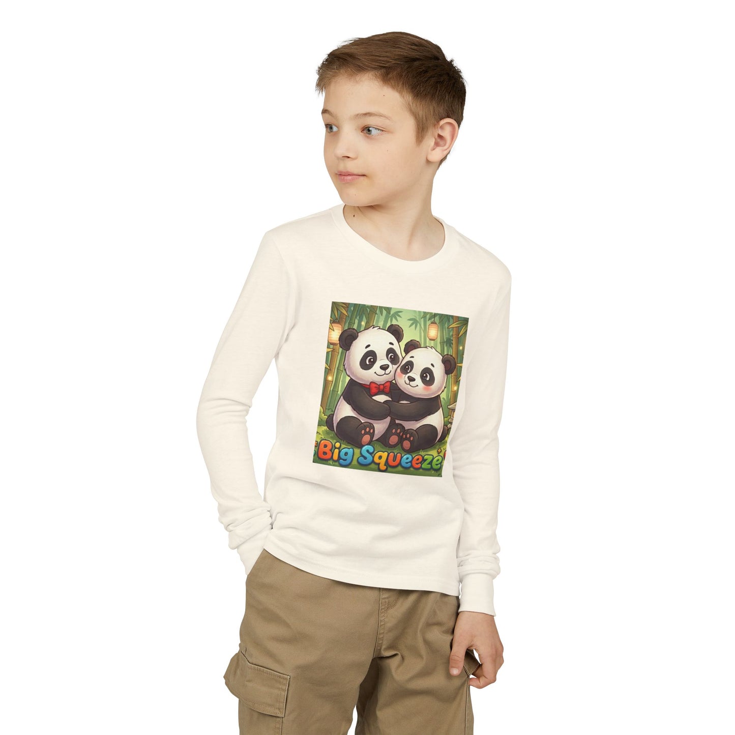 Big Squeeze Panda Youth Jersey Long Sleeve Tee
