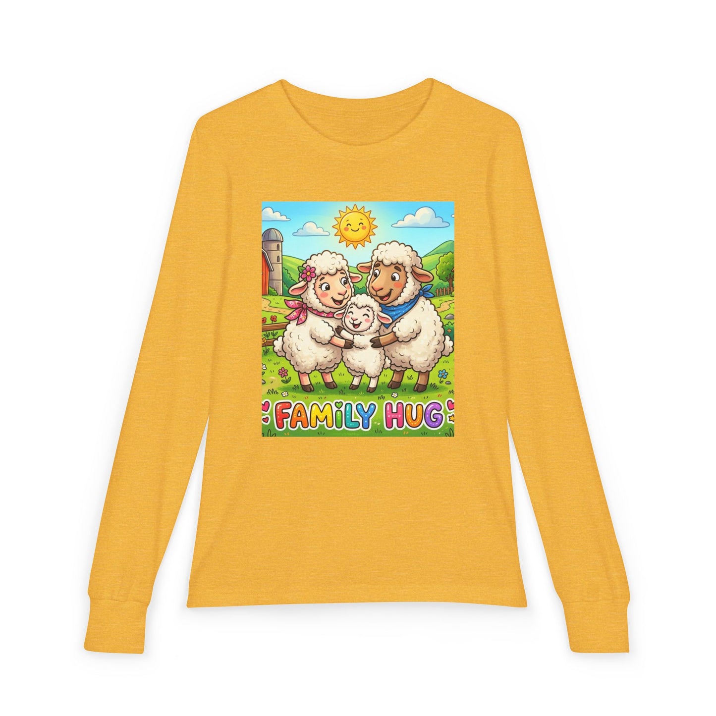 Family Hug Lamb Youth Jersey Long Sleeve Tee