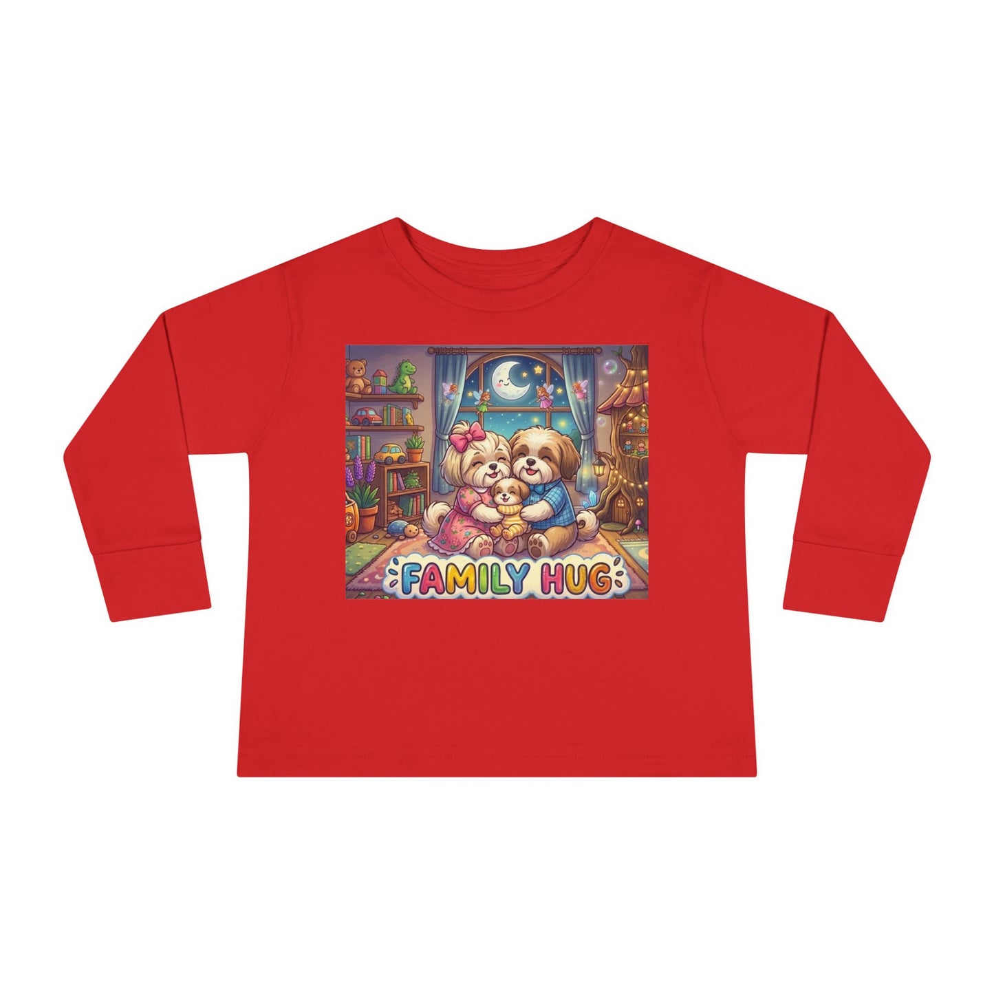 Family Hug Shih Tzu Toddler Long Sleeve Tee