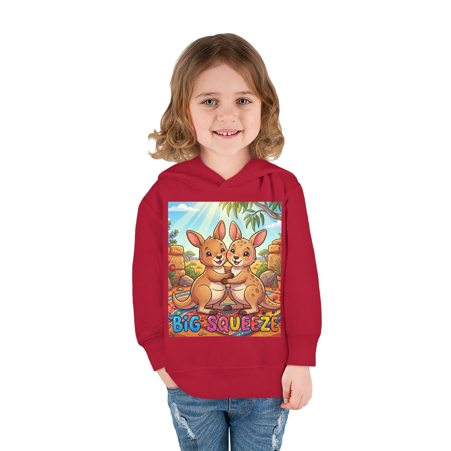 Big Squeeze Kangaroo Toddler Pullover Fleece Hoodie