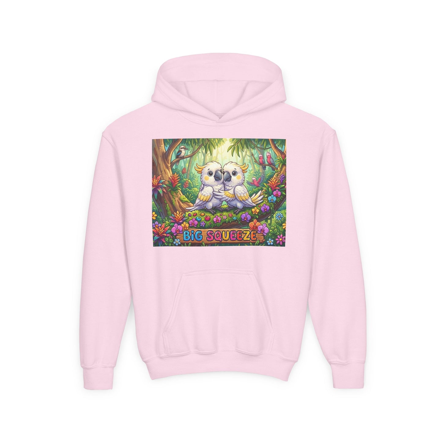 Big Squeeze Cockatoo Youth Heavy Blend Hooded Sweatshirt