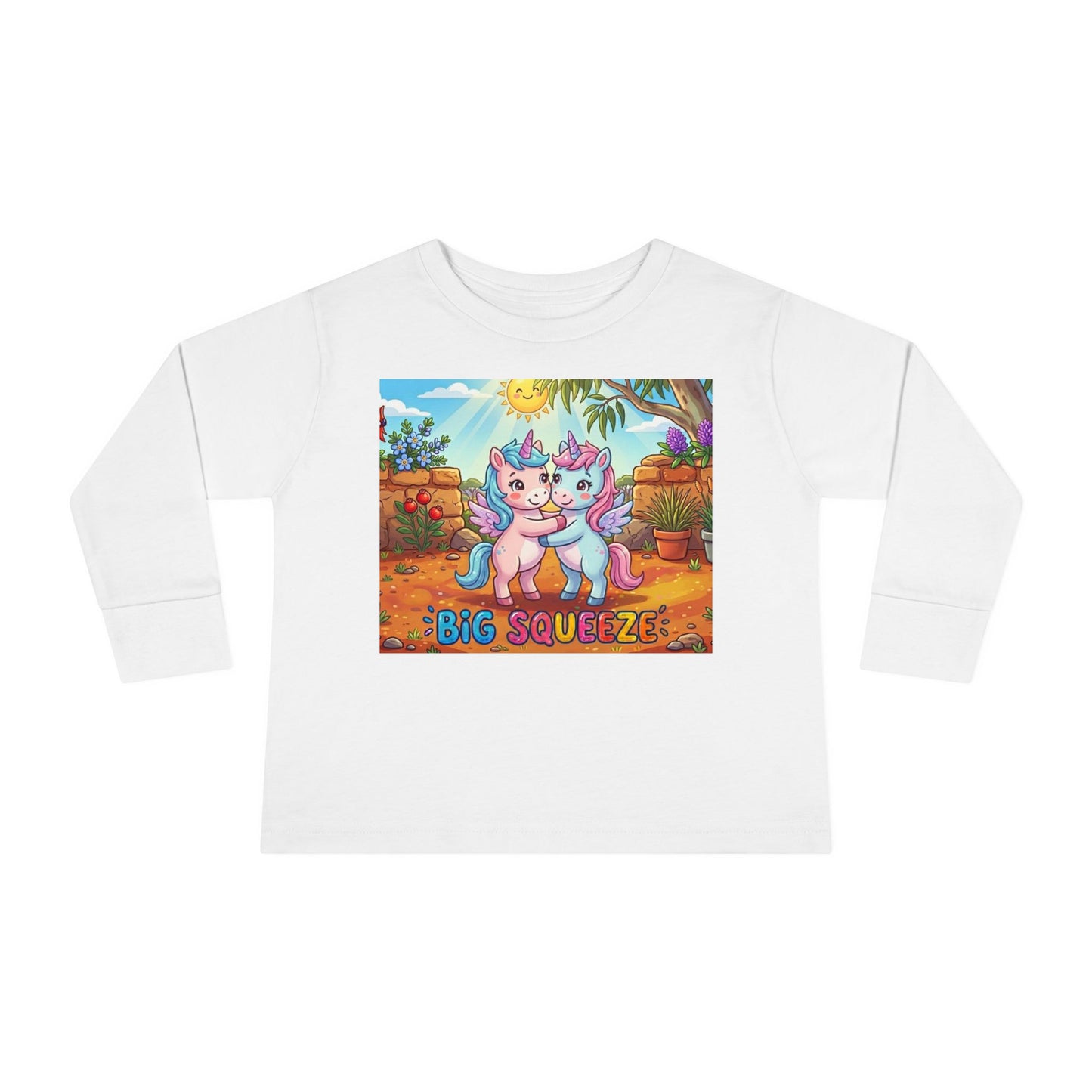 Big Squeeze Unicorn Toddler Long Sleeve Tee