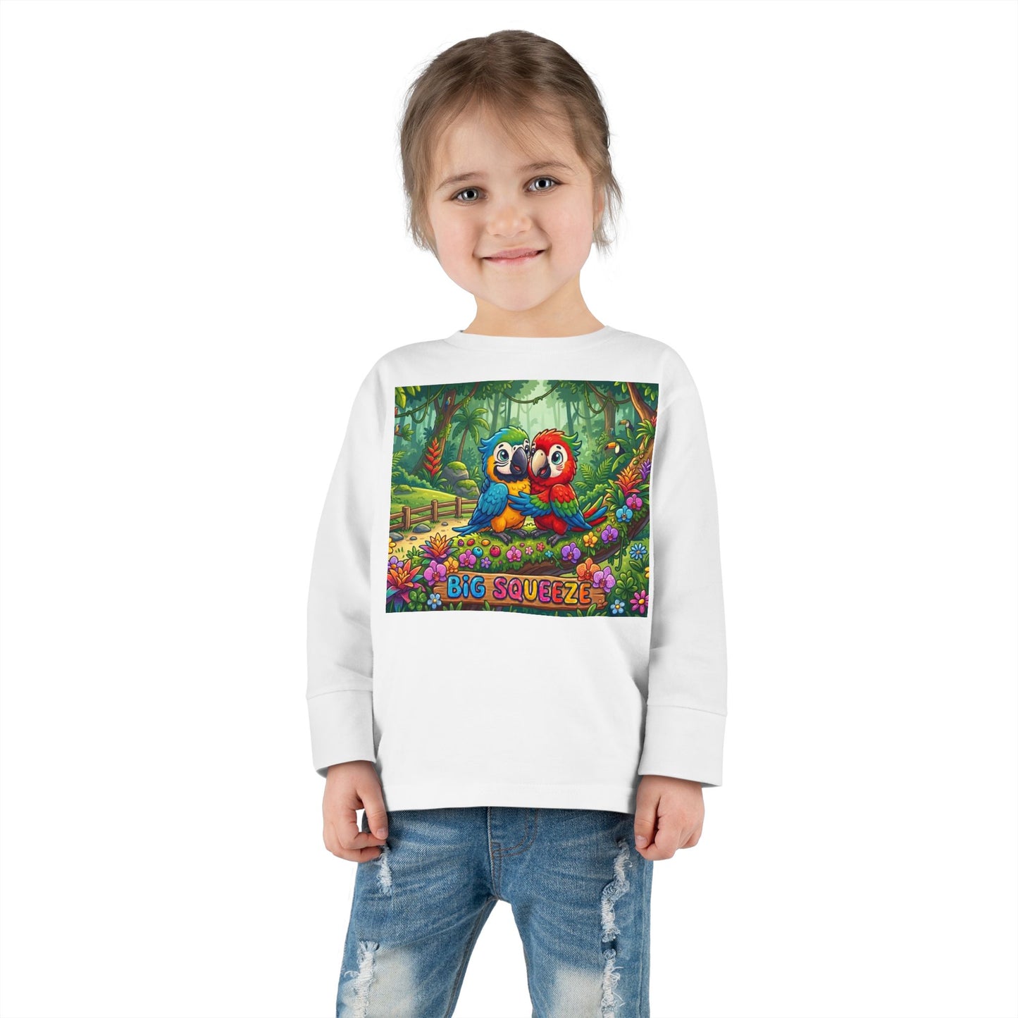 Big Squeeze Macaw Toddler Long Sleeve Tee