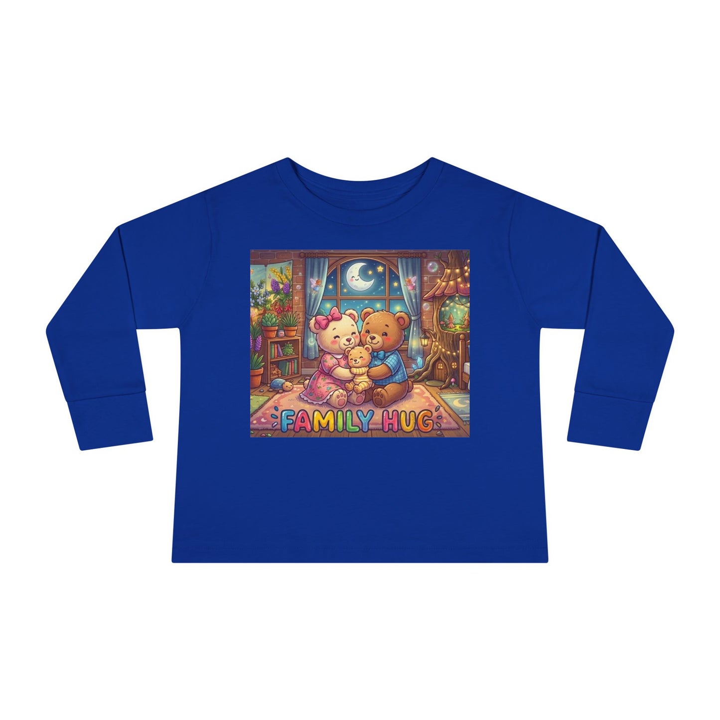 Family Hug Teddy Toddler Long Sleeve Tee