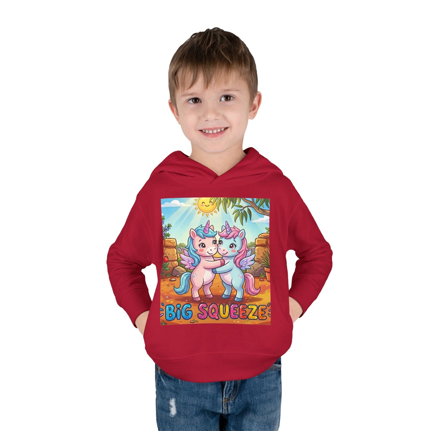 Big Squeeze Unicorn Toddler Pullover Fleece Hoodie