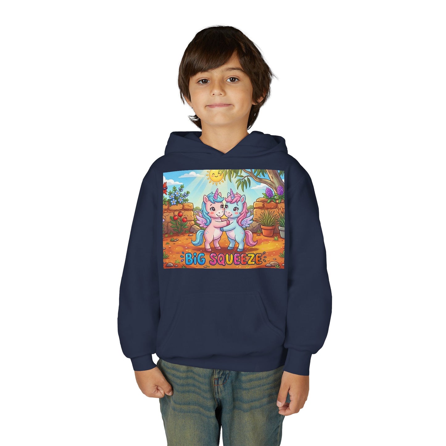 Big Squeeze Unicorn Youth Heavy Blend Hooded Sweatshirt