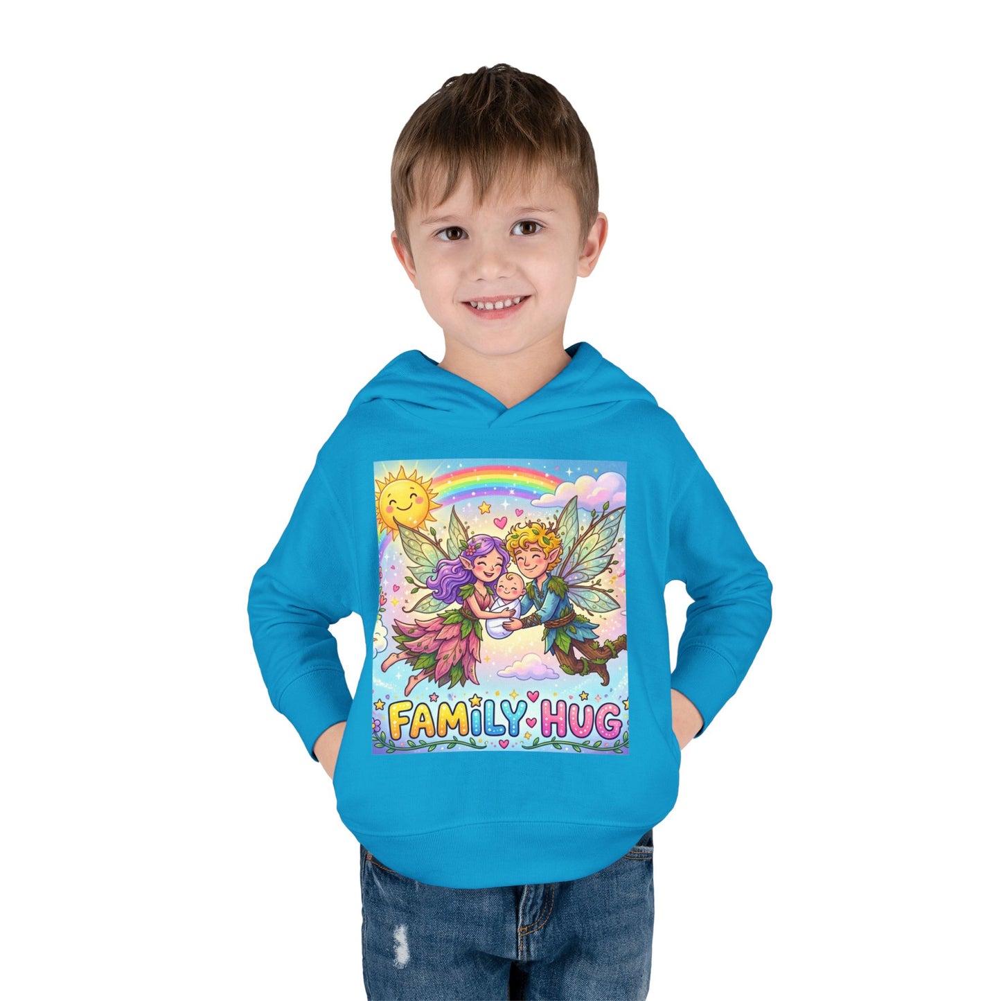 Family Hug Fairy Toddler Pullover Fleece Hoodie