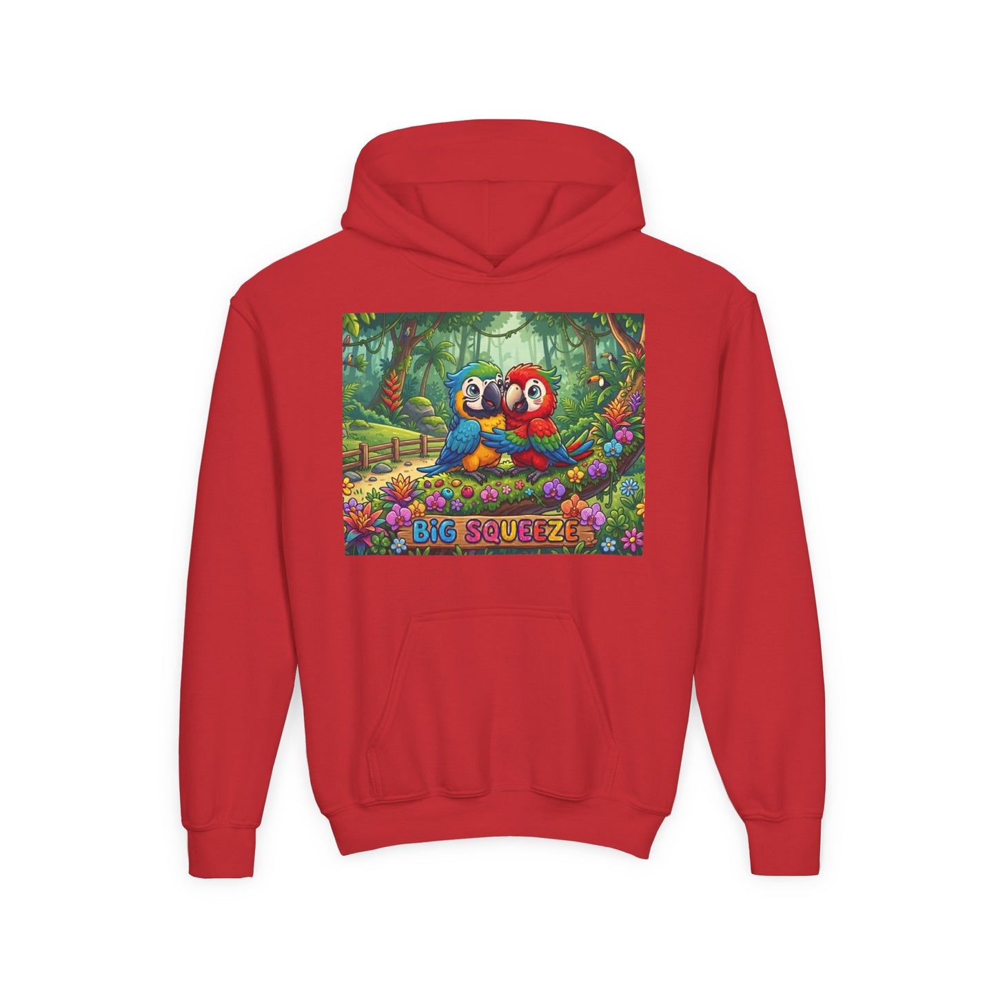 Big Squeeze Macaw Youth Heavy Blend Hooded Sweatshirt