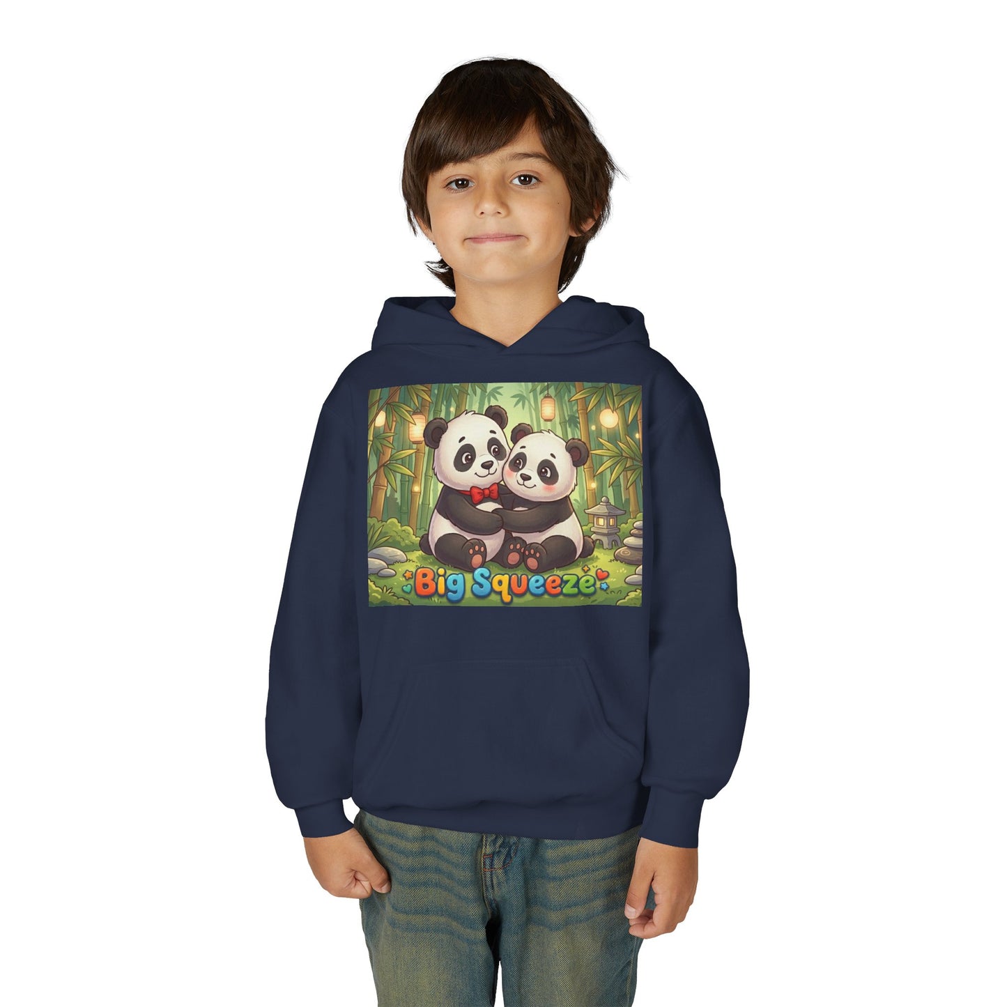 Big Squeeze Panda Youth Heavy Blend Hooded Sweatshirt