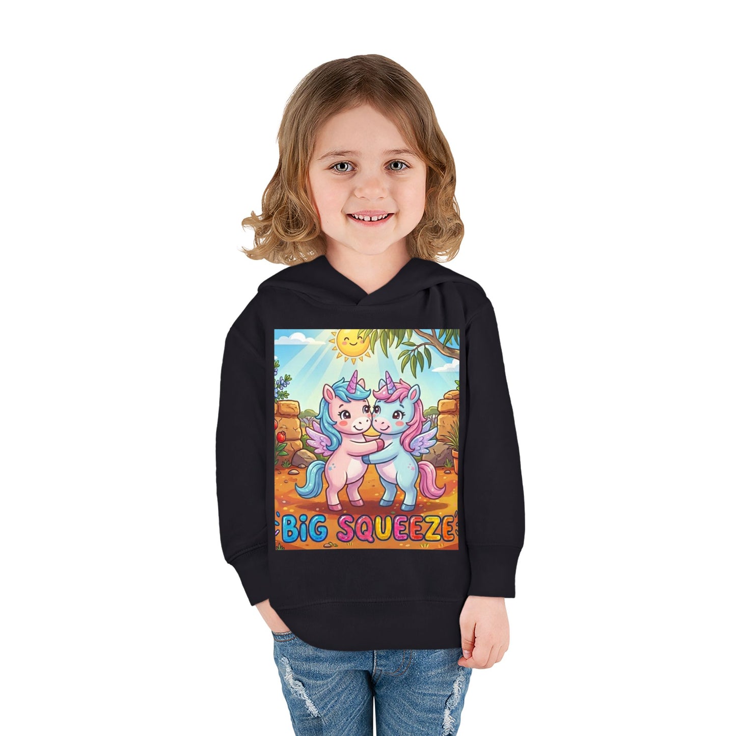 Big Squeeze Unicorn Toddler Pullover Fleece Hoodie