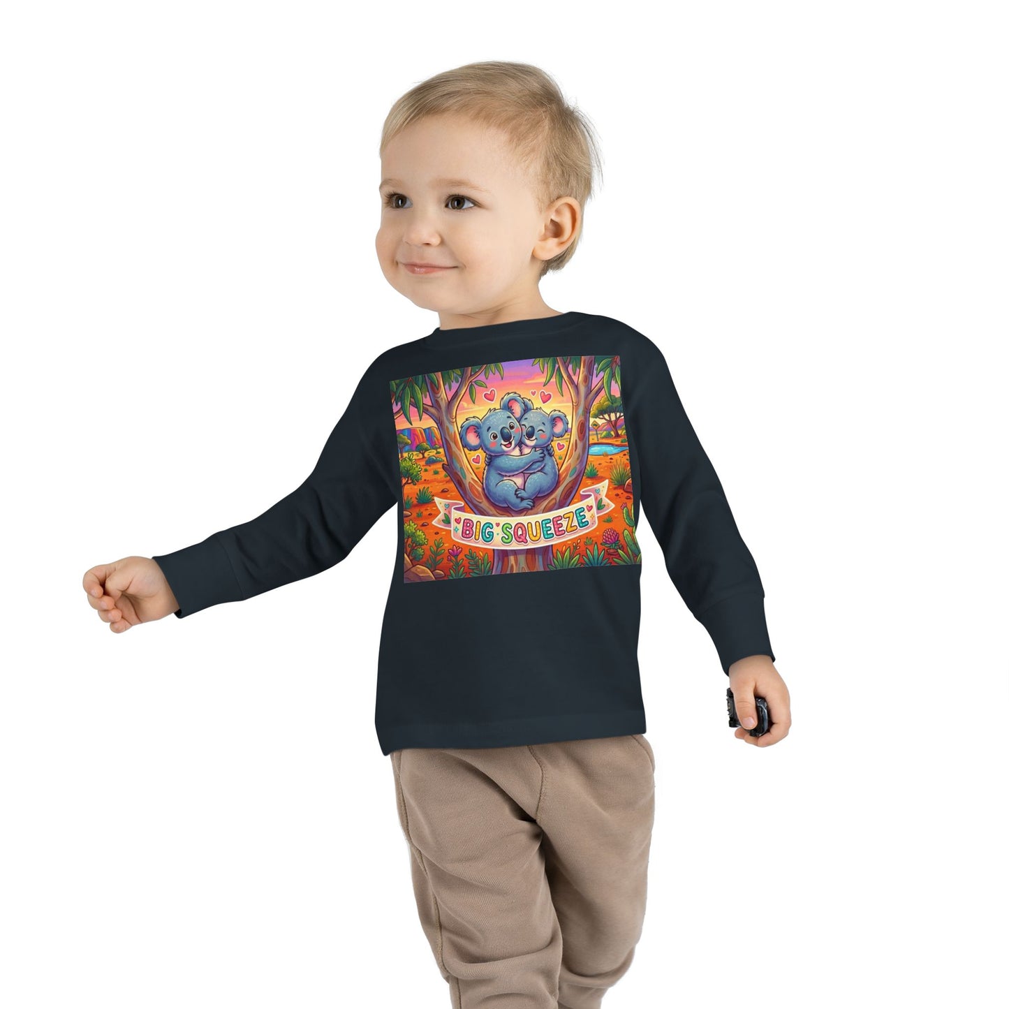 Big Squeeze Koala Toddler Long Sleeve Tee
