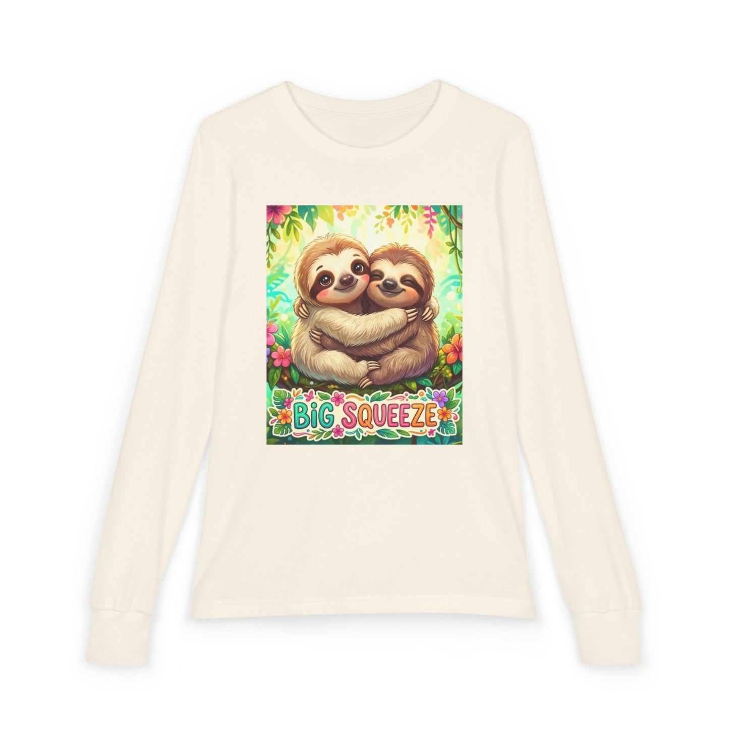 Big Squeeze Sloth Youth Jersey Long Sleeve Tee