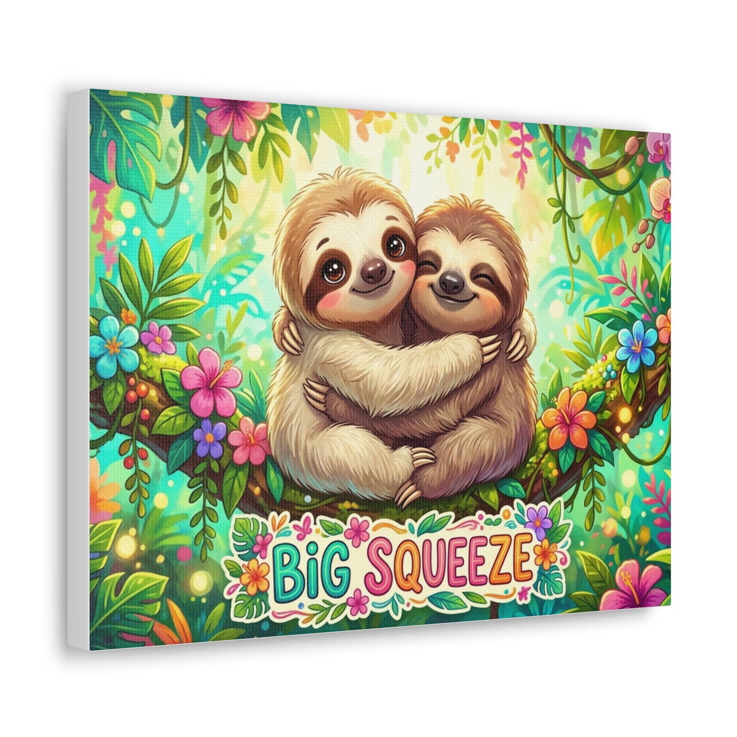 Big Squeeze Sloth Classic Canvas
