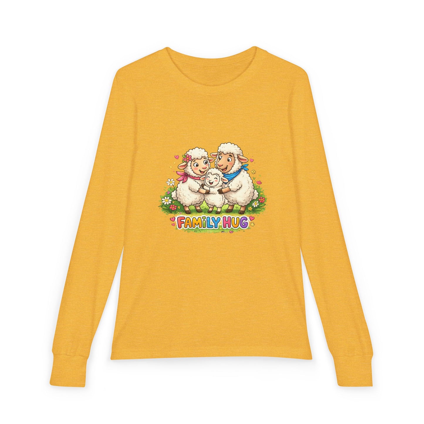 Family Hug Lamb Youth Jersey Long Sleeve Tee