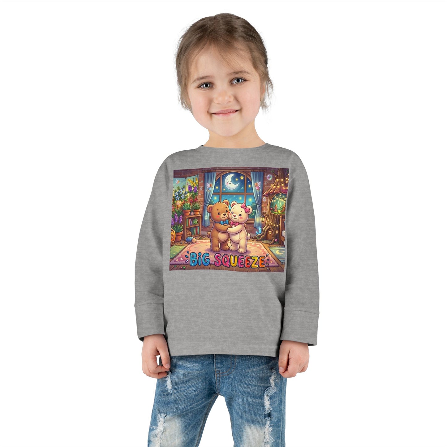 Big Squeeze Teddy Toddler Long Sleeve Tee