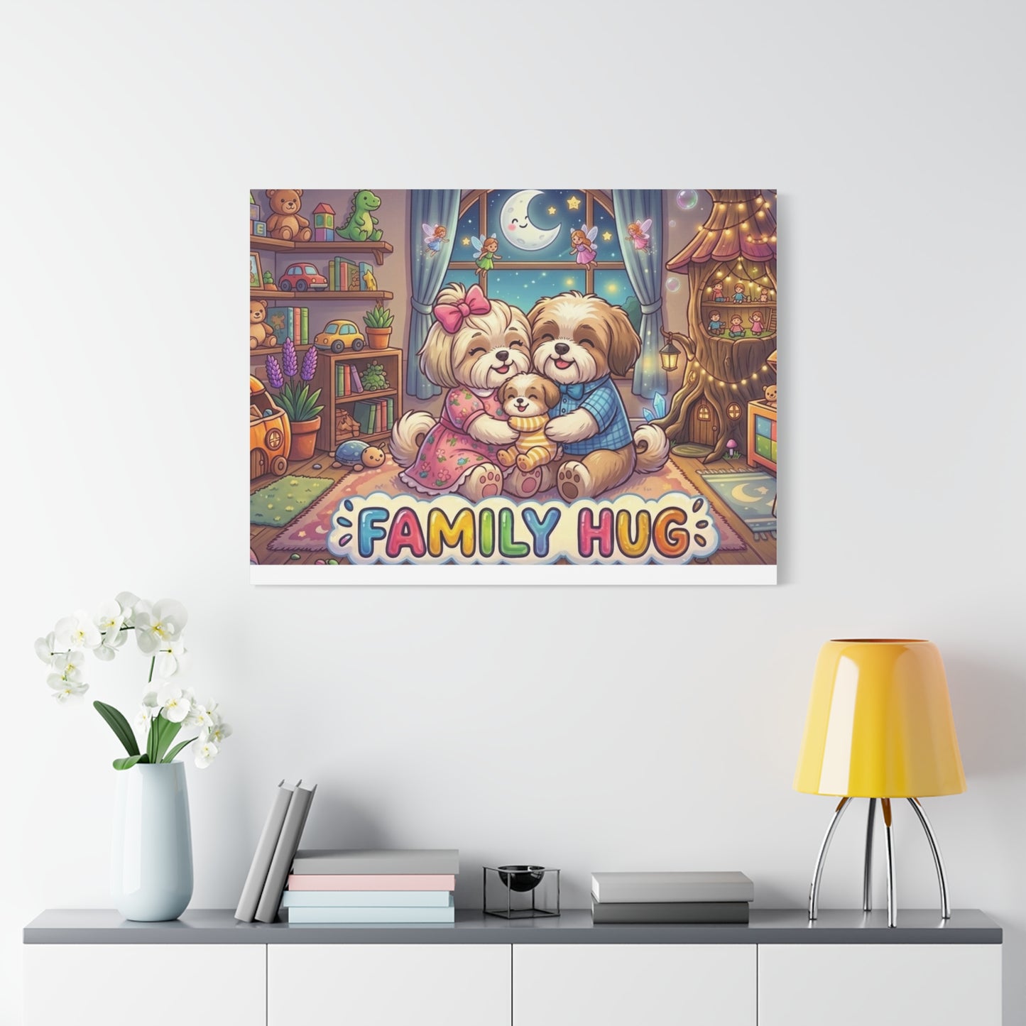 Family Hug Shih Tzu Classic Canvas
