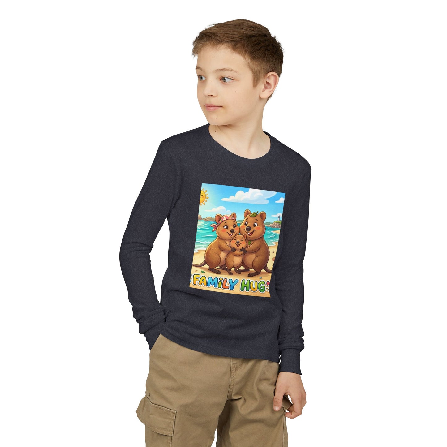 Family Hug Quokka Youth Jersey Long Sleeve Tee