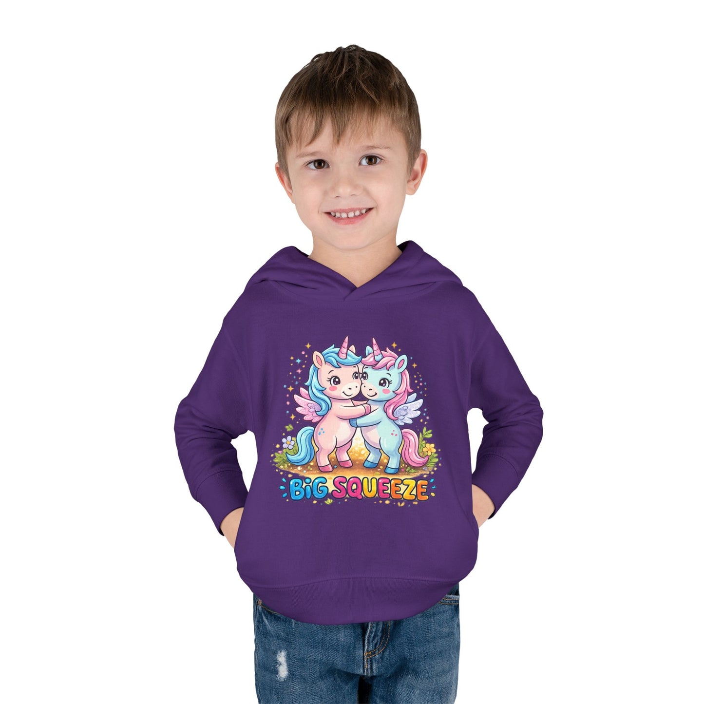 Big Squeeze Unicorn Toddler Pullover Fleece Hoodie
