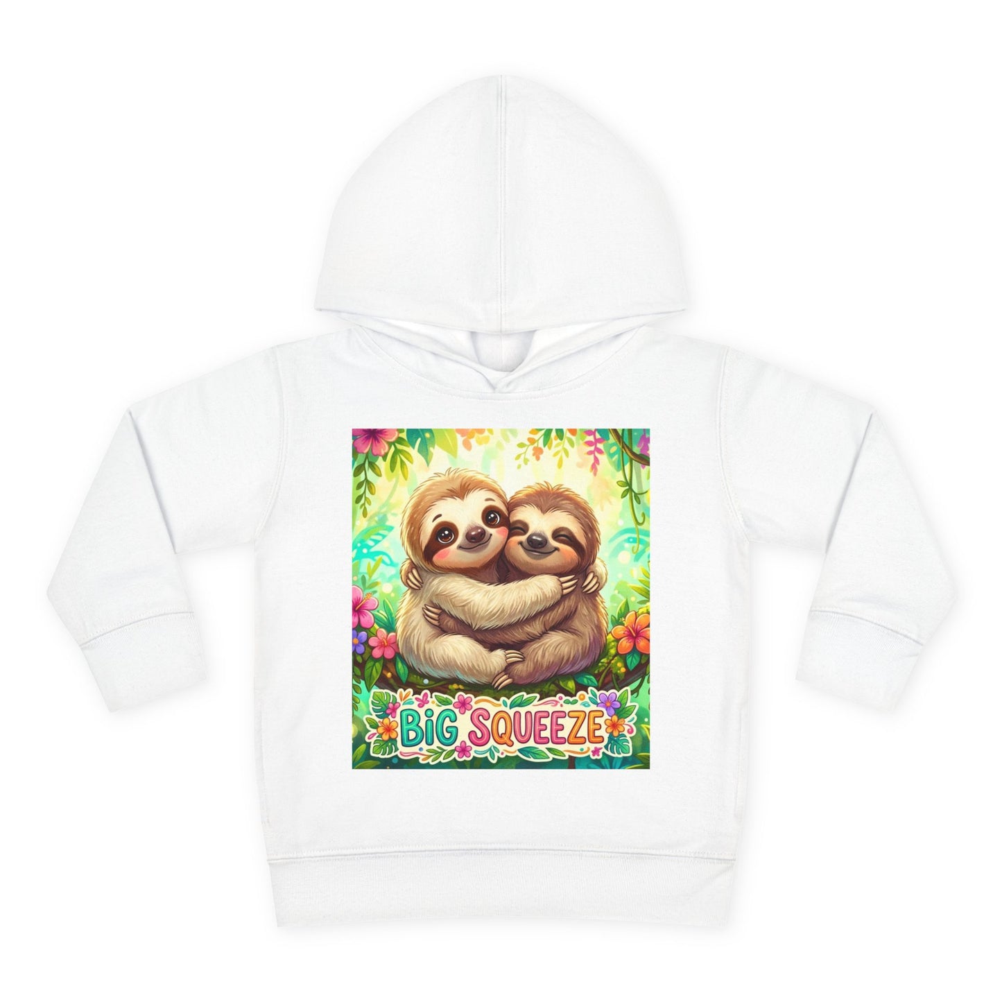 Big Squeeze Sloth Toddler Pullover Fleece Hoodie