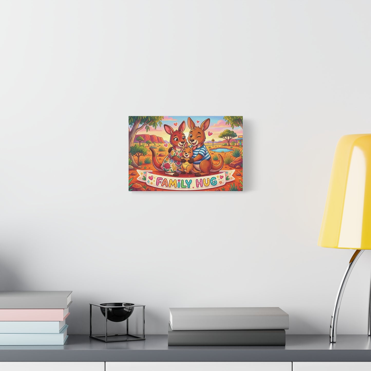 Family Hug Kangaroo Classic Canvas