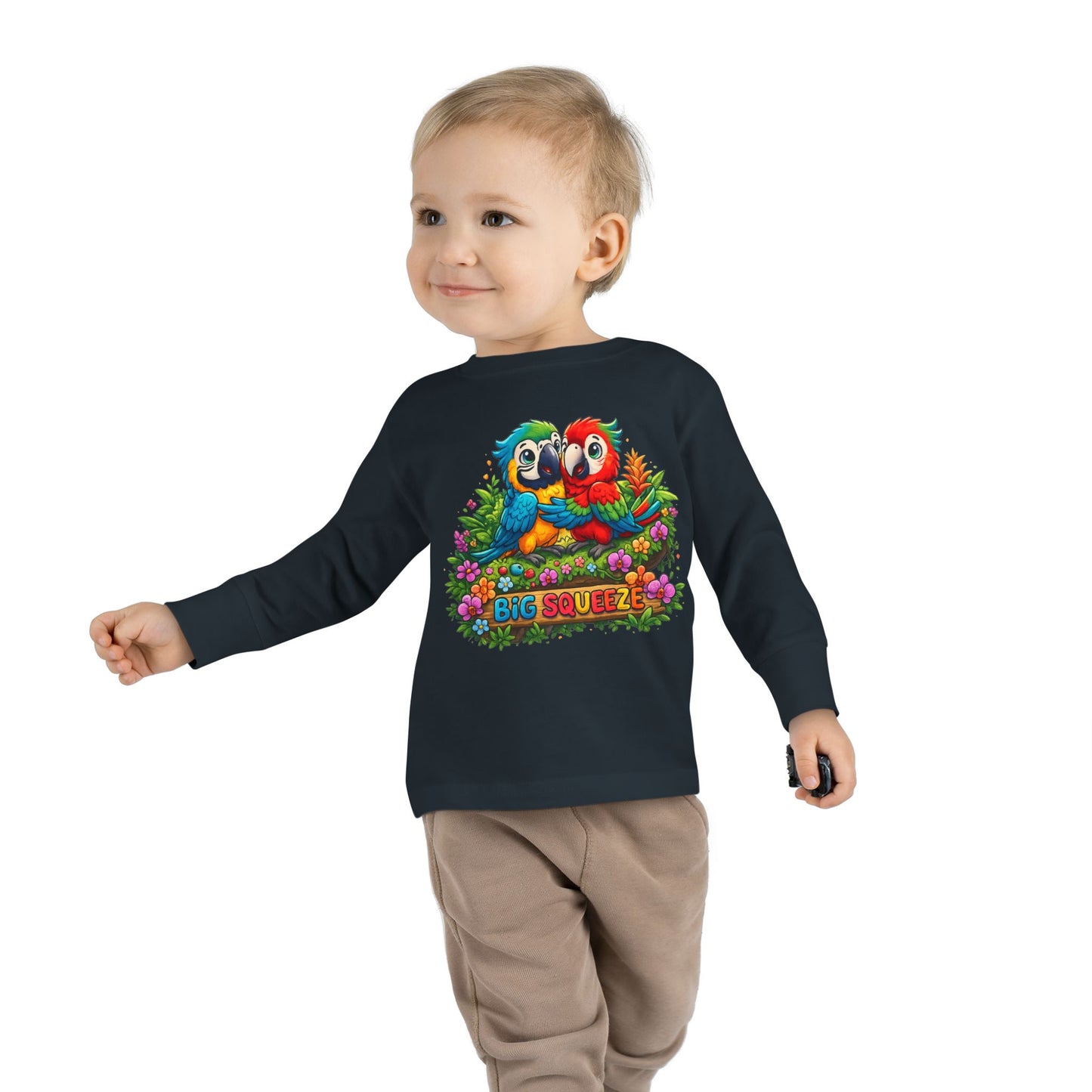 Big Squeeze Macaw Toddler Long Sleeve Tee