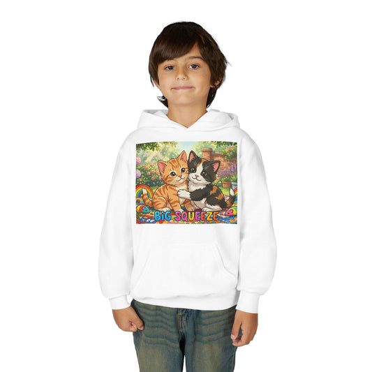 Big Squeeze Kitten Youth Heavy Blend Hooded Sweatshirt