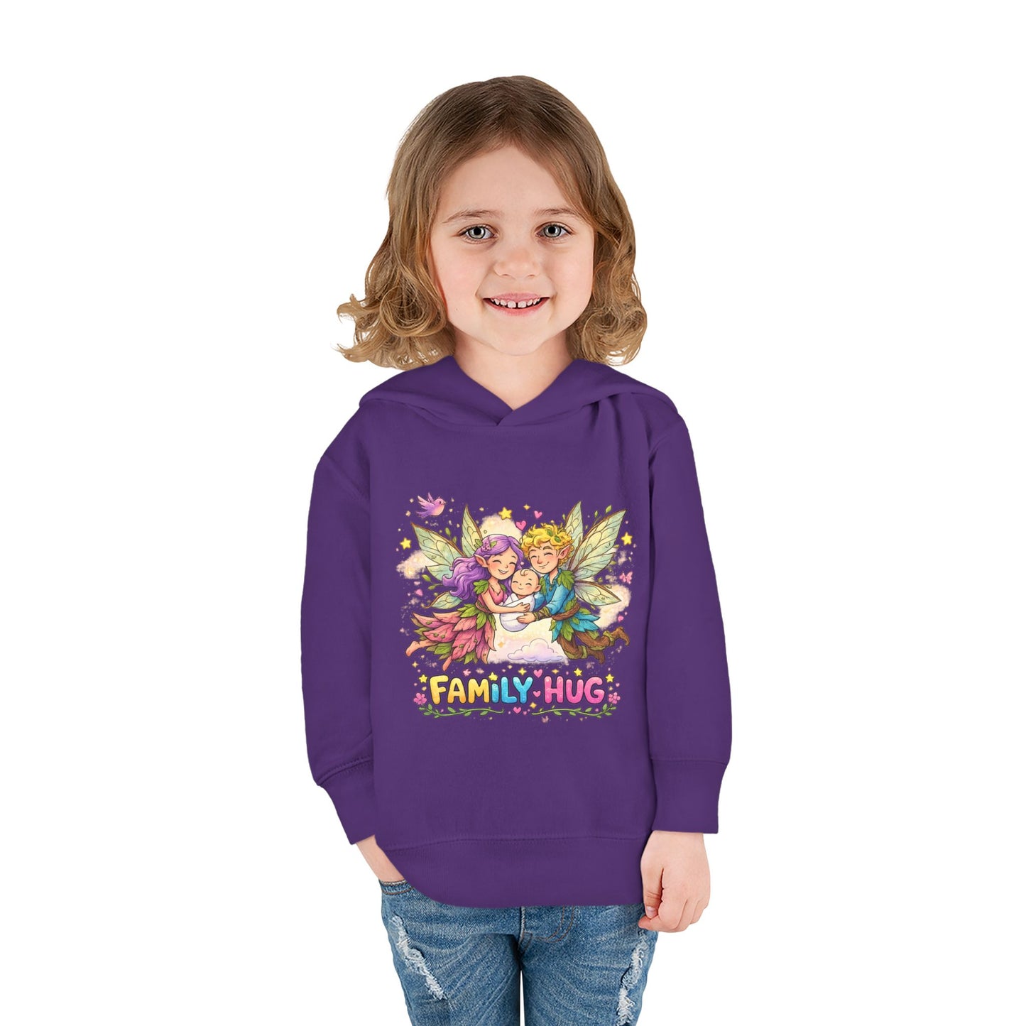 Family Hug Fairy Toddler Pullover Fleece Hoodie
