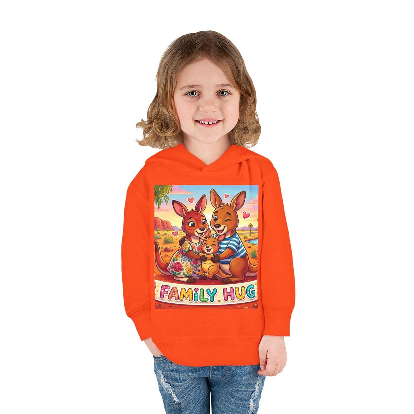 Family Hug Kangaroo Toddler Pullover Fleece Hoodie