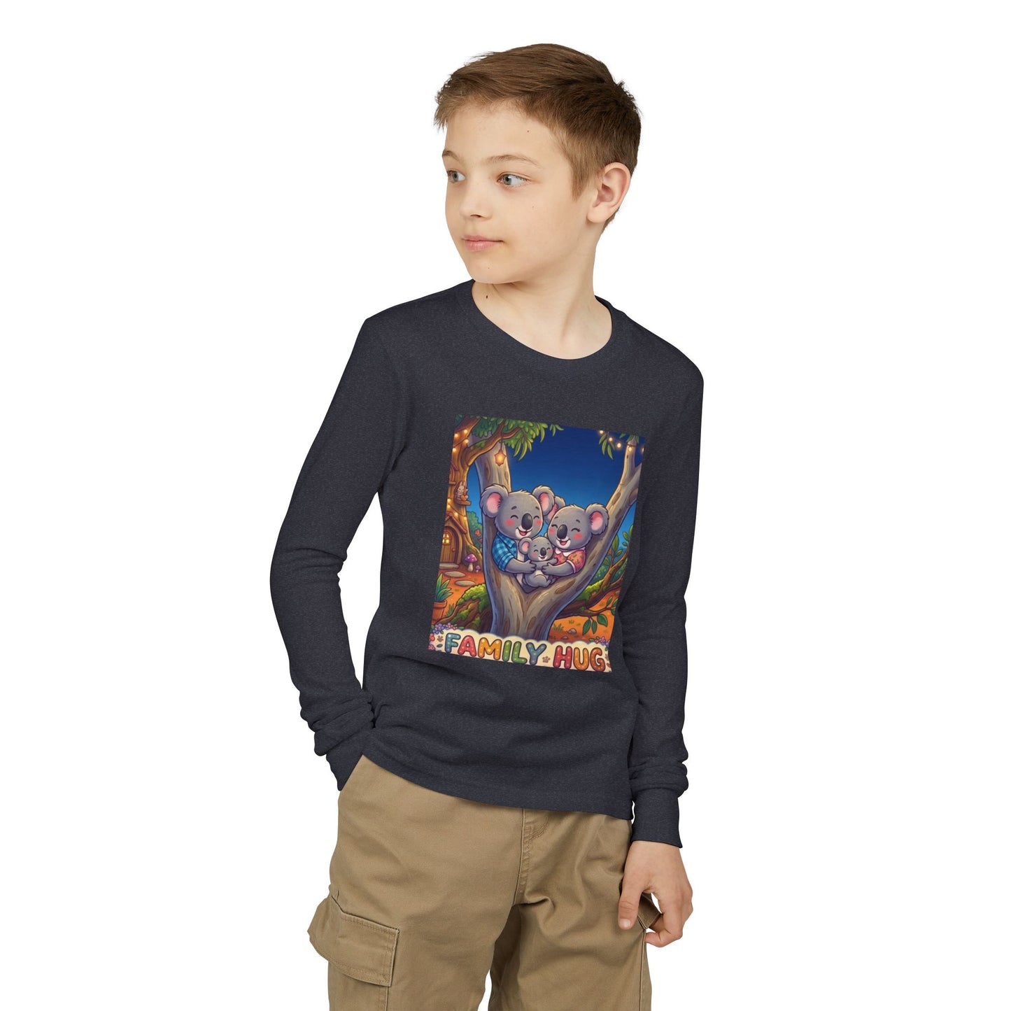 Family Hug Koala Youth Jersey Long Sleeve Tee