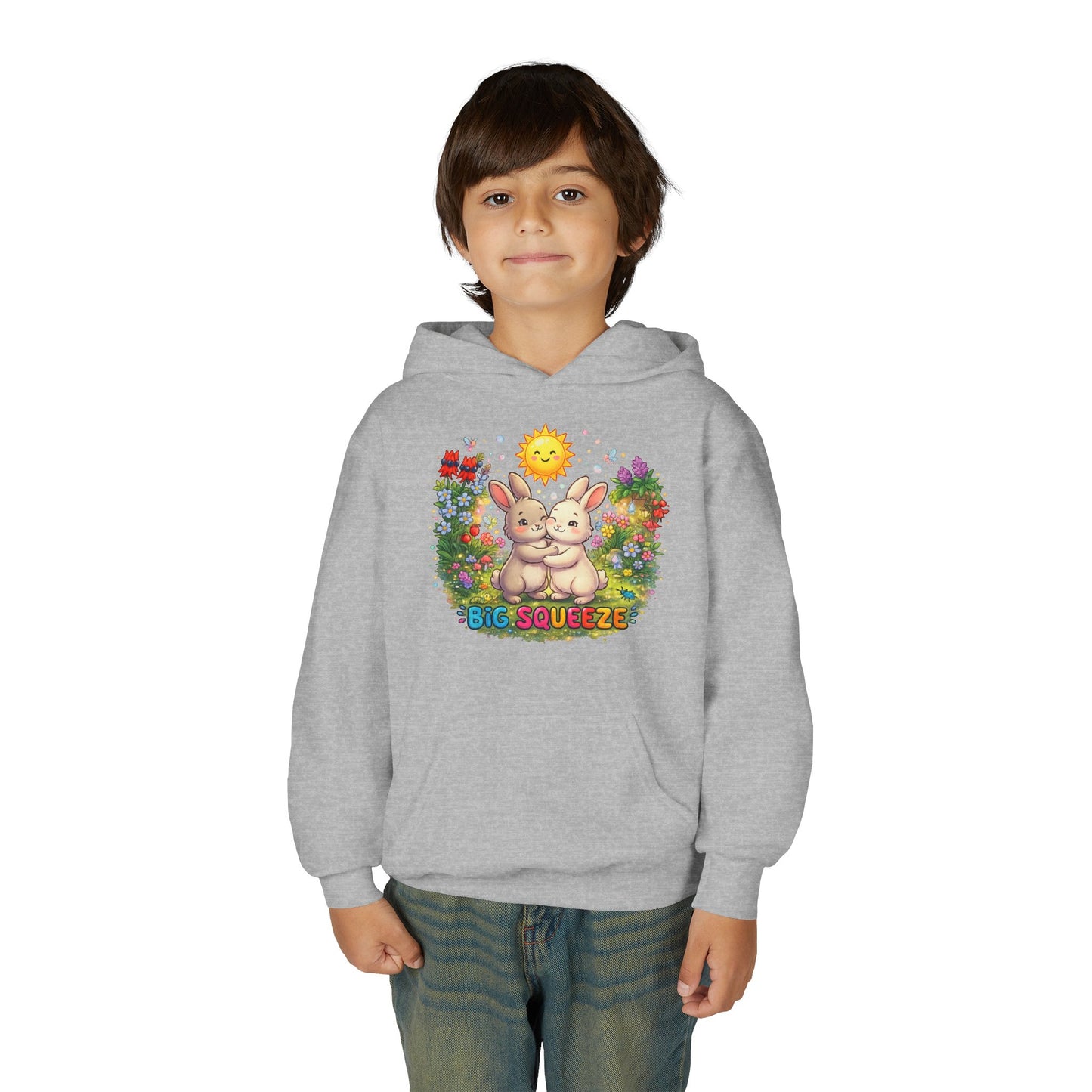 Big Squeeze Bunny Youth Heavy Blend Hooded Sweatshirt