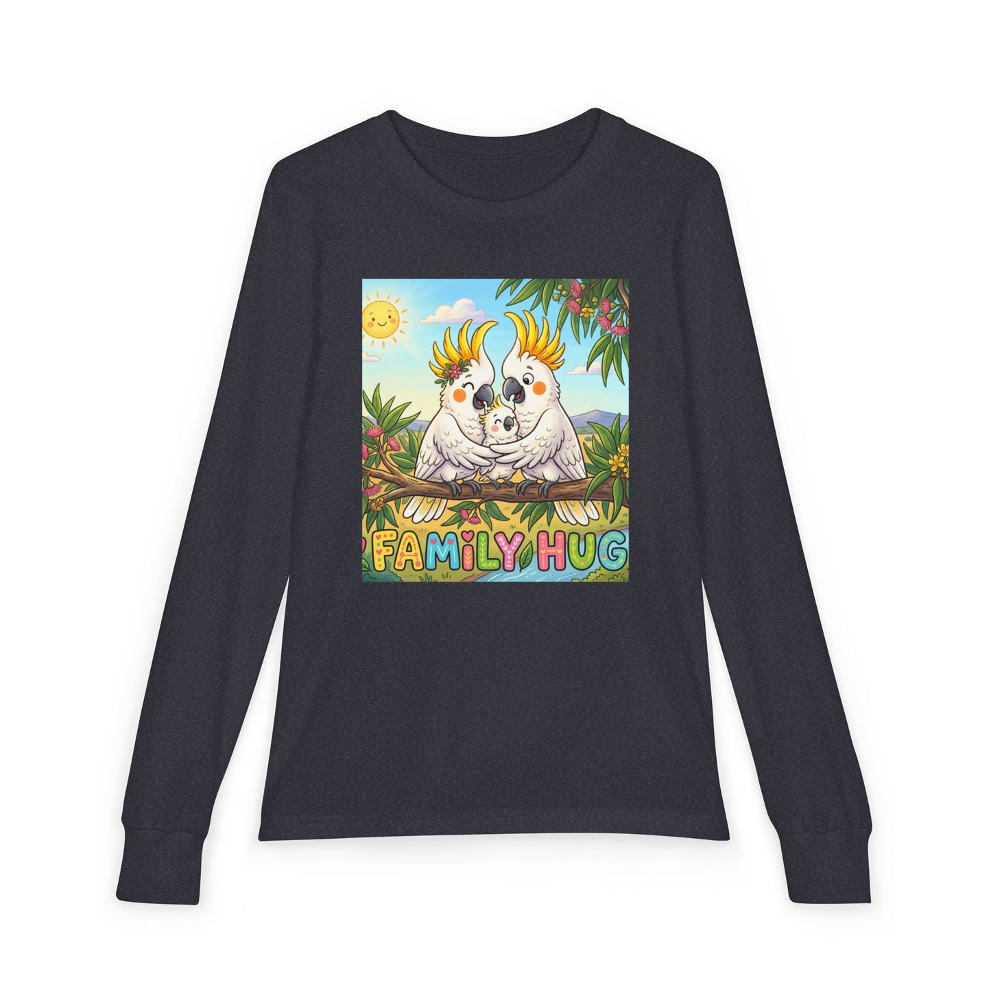Family Hug Cockatoo Youth Jersey Long Sleeve Tee