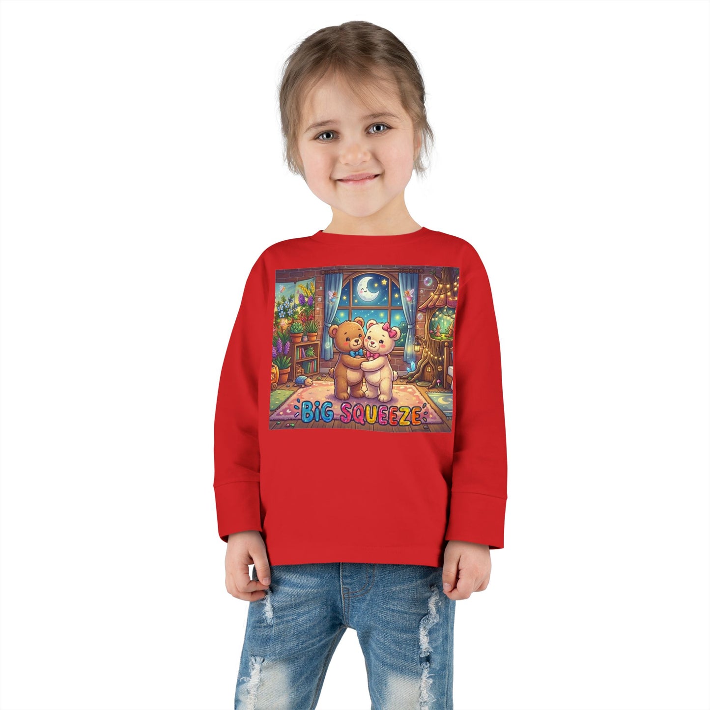 Big Squeeze Teddy Toddler Long Sleeve Tee