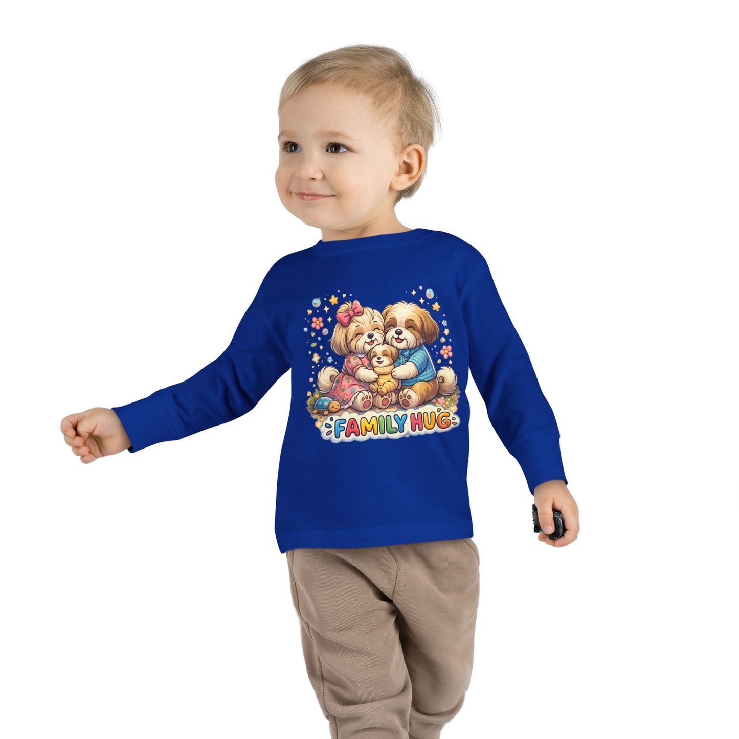 Family Hug Shih Tzu Toddler Long Sleeve Tee