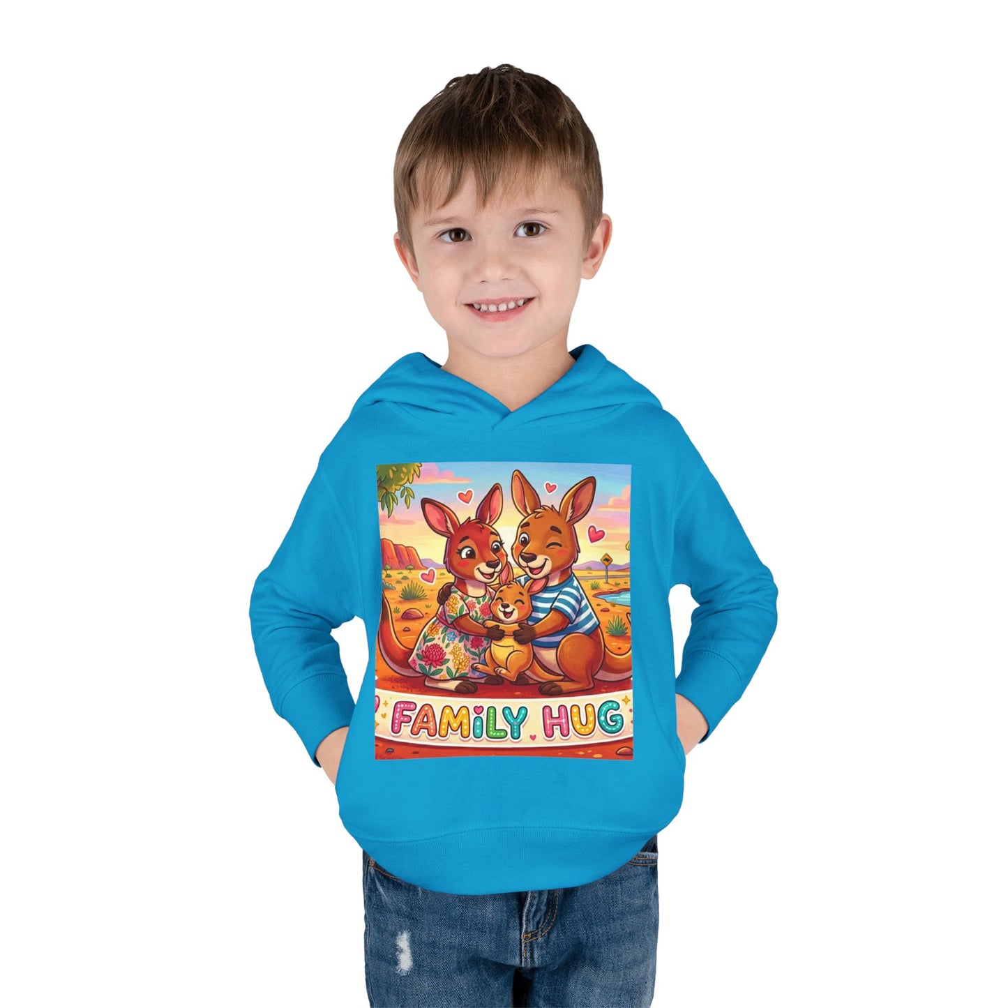 Family Hug Kangaroo Toddler Pullover Fleece Hoodie