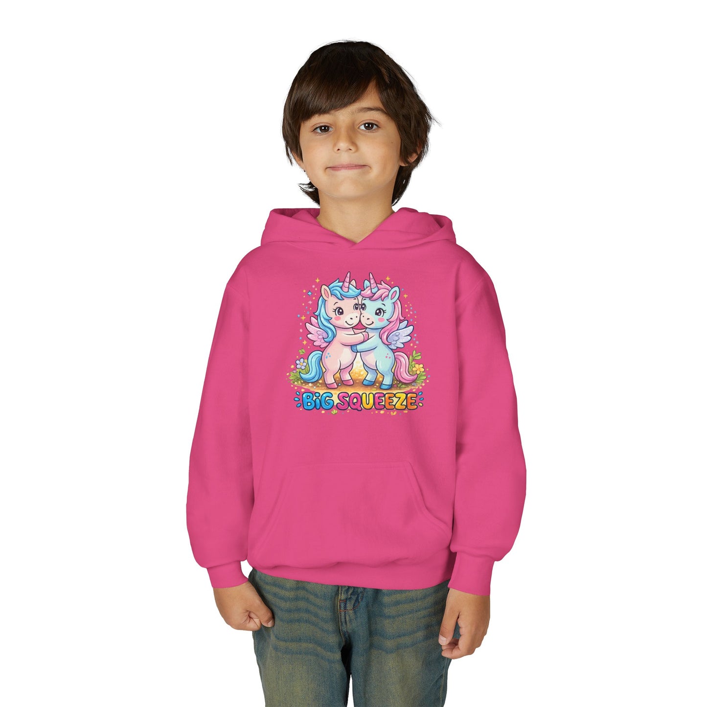 Big Squeeze Unicorn Youth Heavy Blend Hooded Sweatshirt