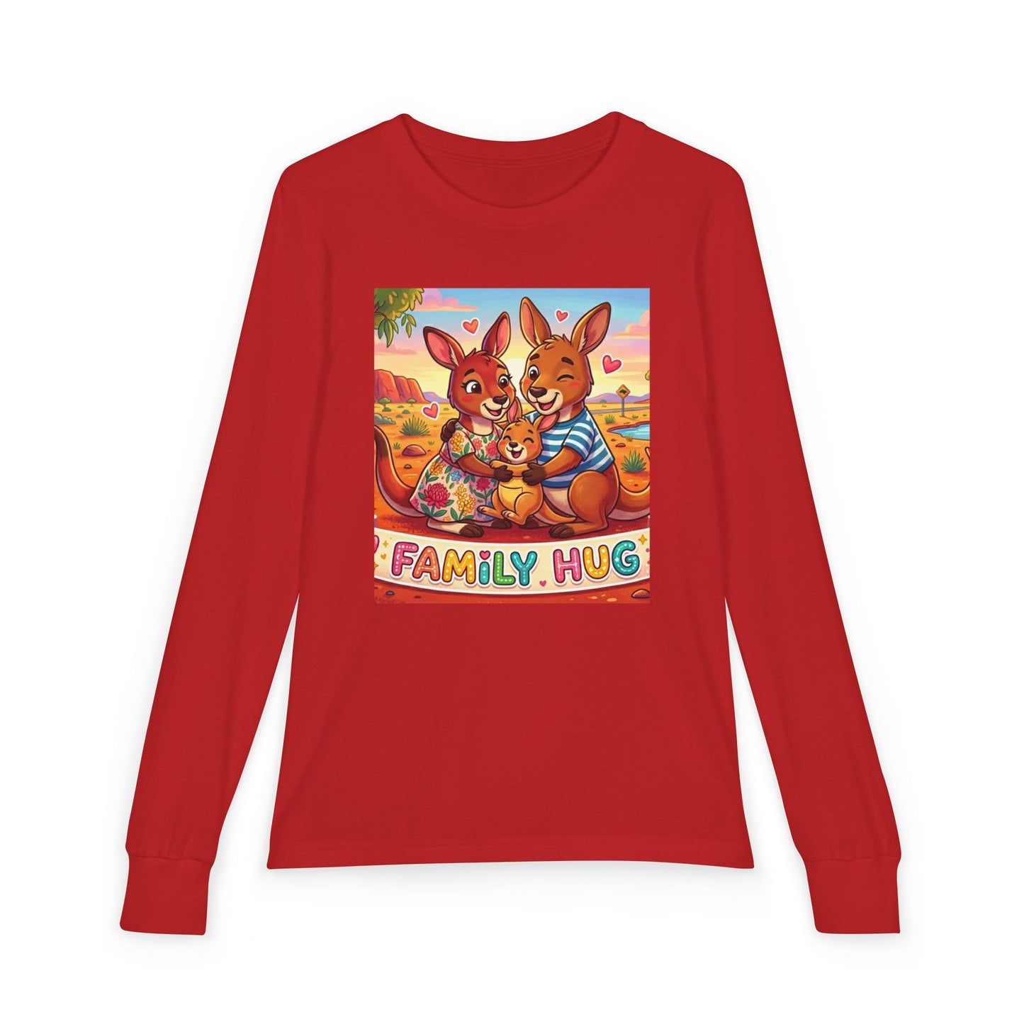 Family Hug Kangaroo Youth Jersey Long Sleeve Tee
