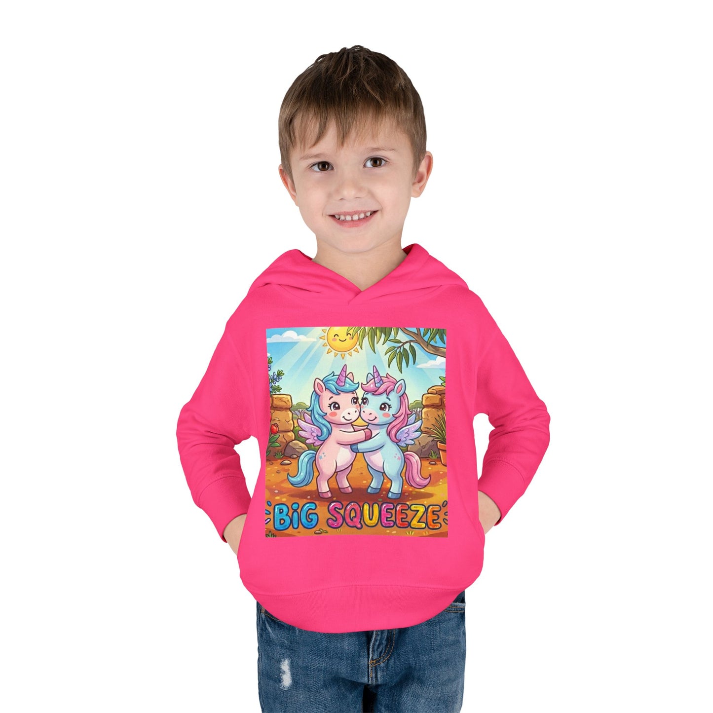 Big Squeeze Unicorn Toddler Pullover Fleece Hoodie