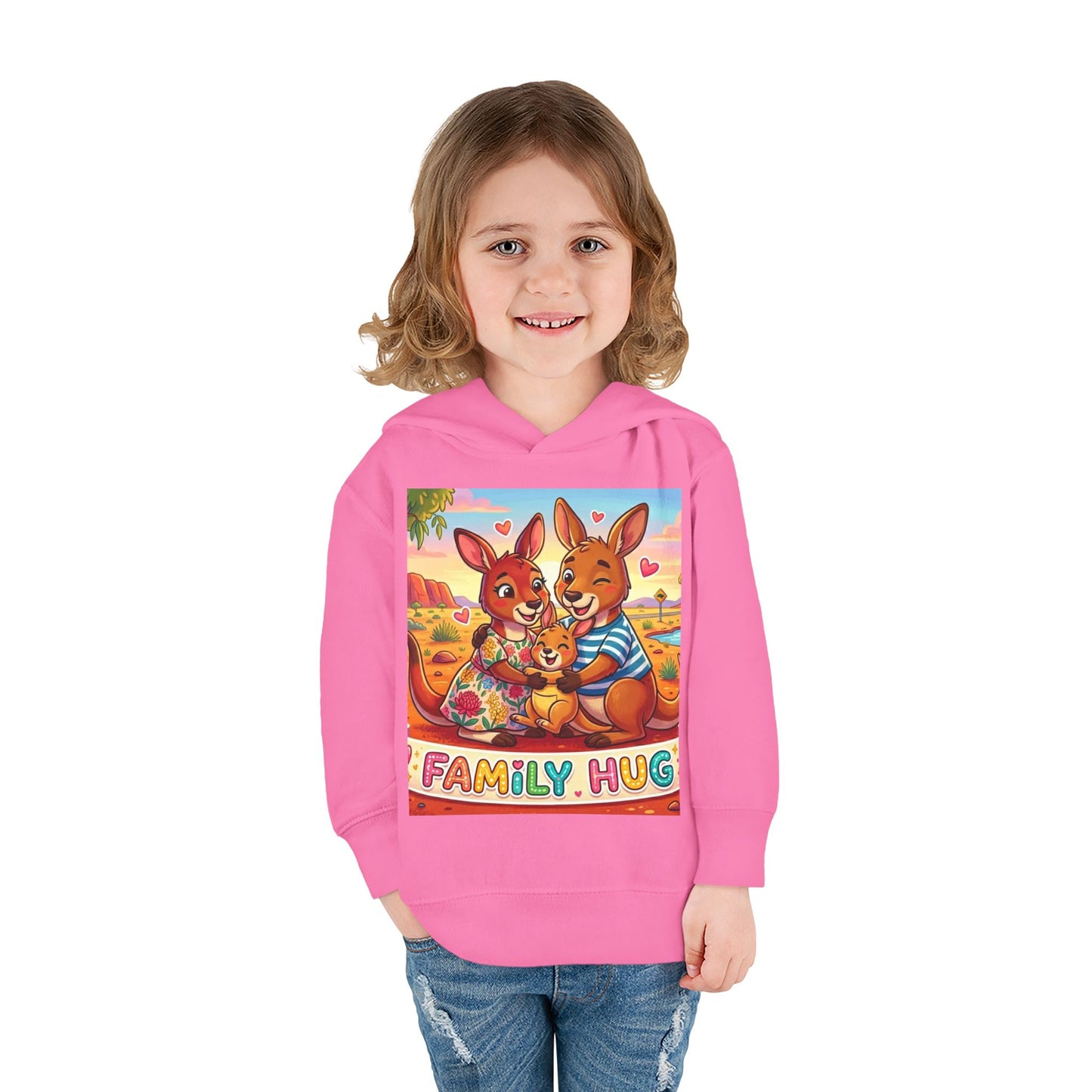 Family Hug Kangaroo Toddler Pullover Fleece Hoodie