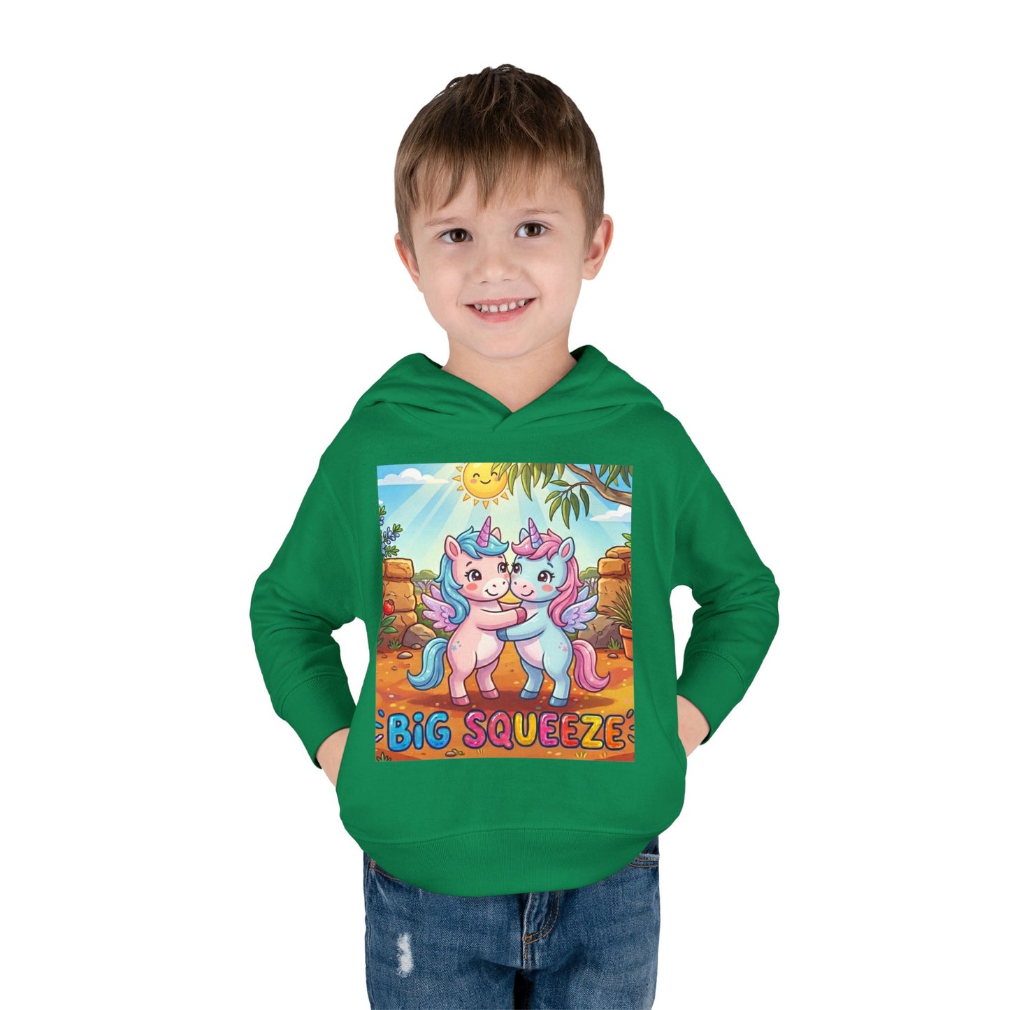 Big Squeeze Unicorn Toddler Pullover Fleece Hoodie