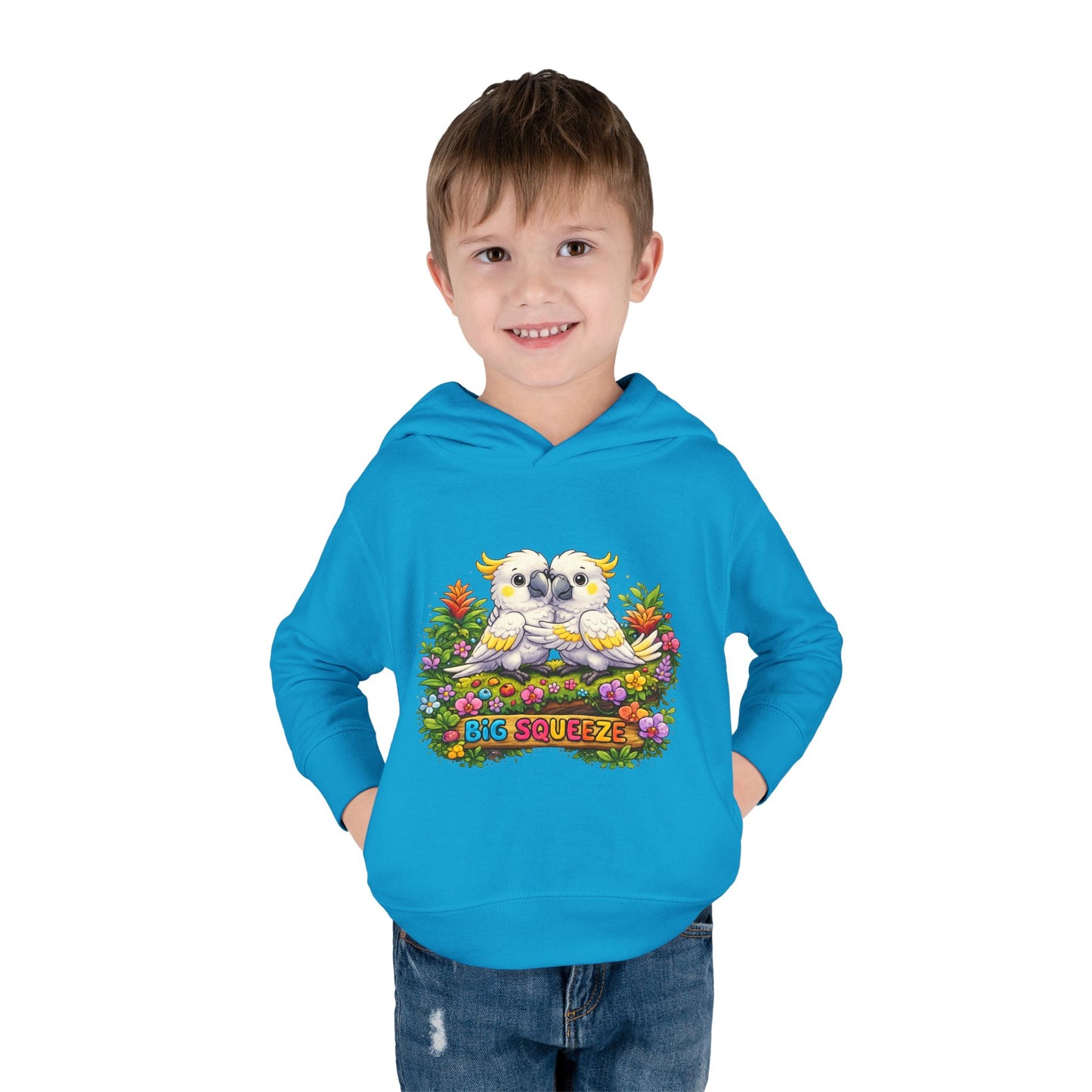 Big Squeeze Cockatoo Toddler Pullover Fleece Hoodie
