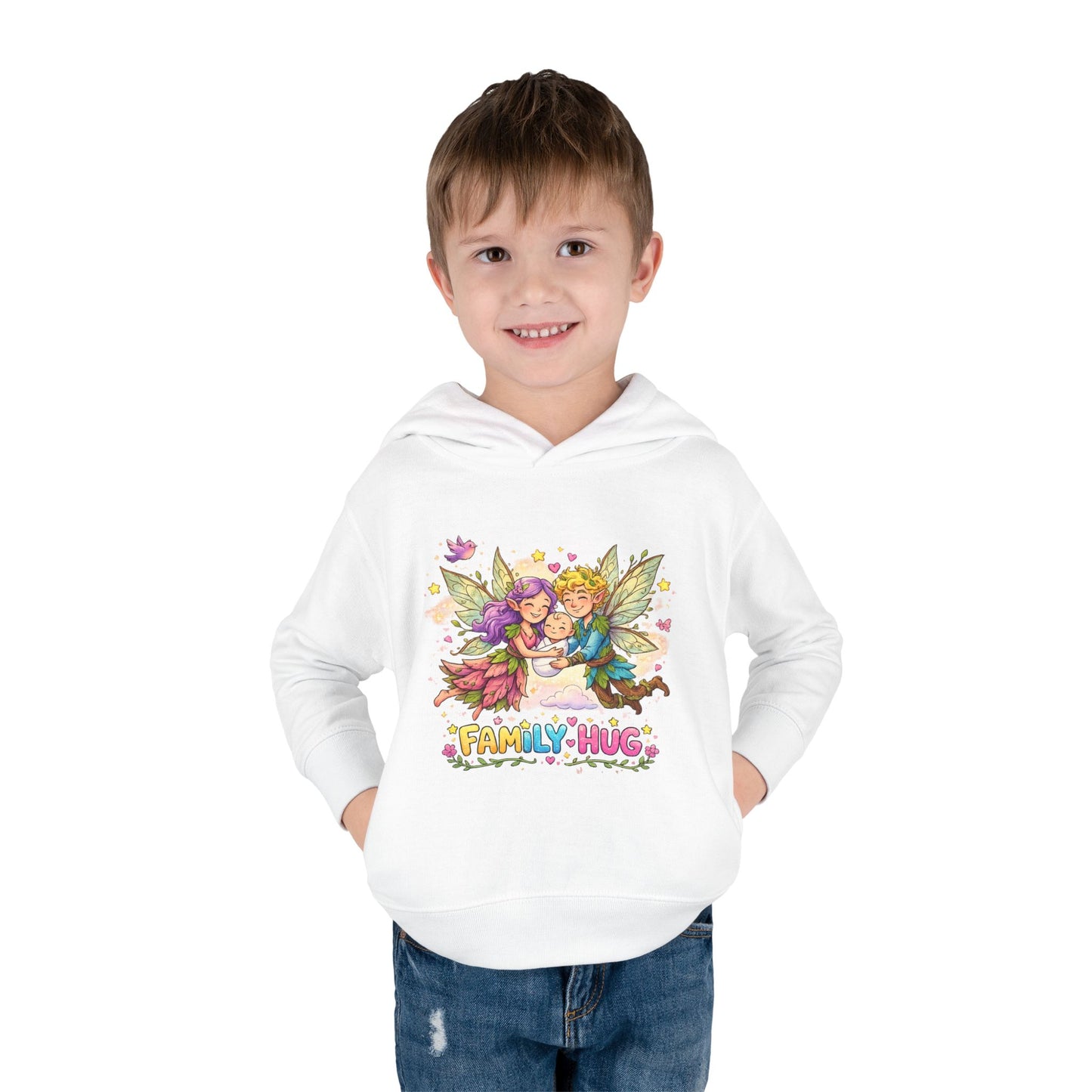 Family Hug Fairy Toddler Pullover Fleece Hoodie