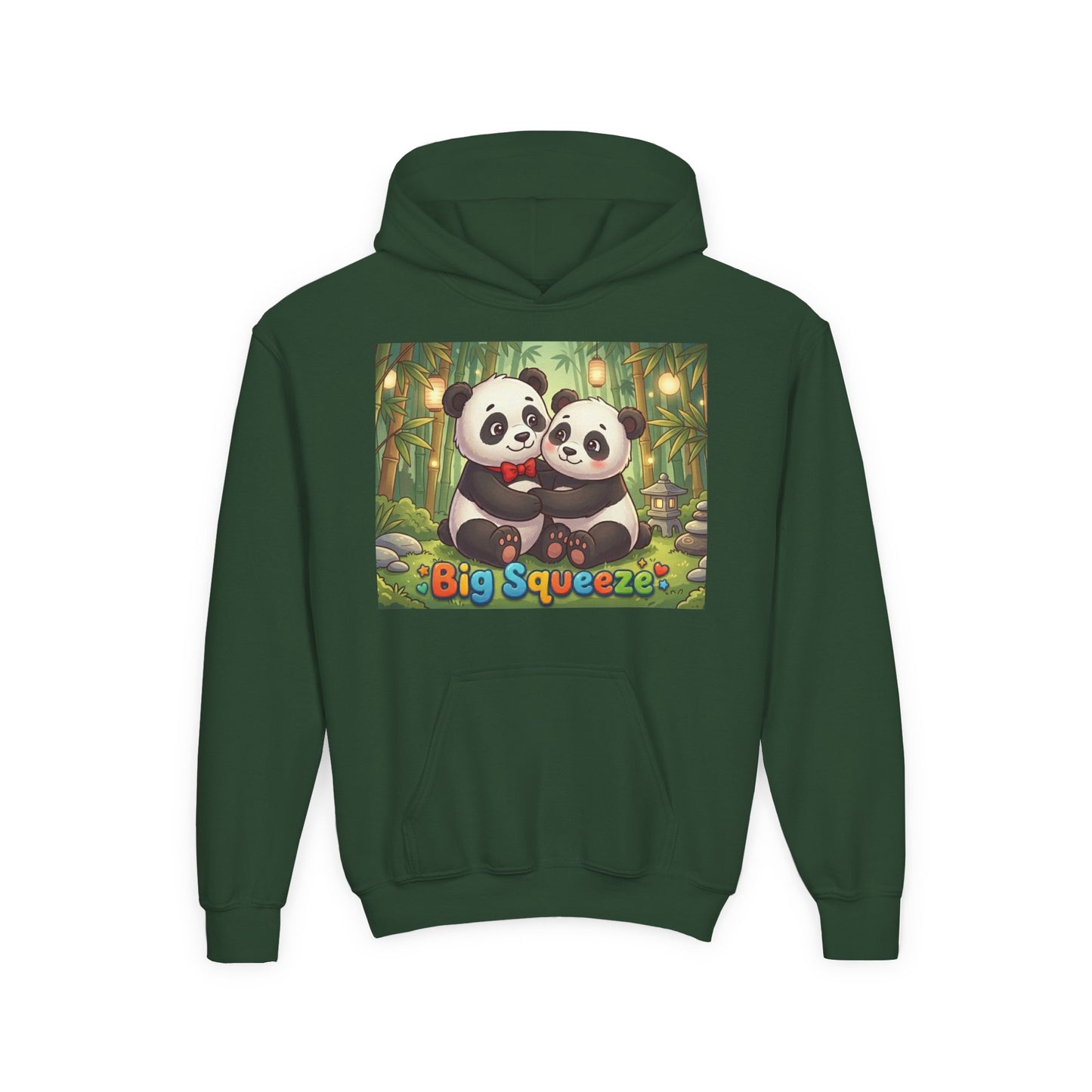 Big Squeeze Panda Youth Heavy Blend Hooded Sweatshirt