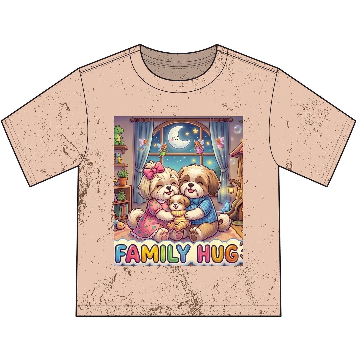 Family Hug Shih Tzu Heavyweight Color Blast Youth T-Shirt