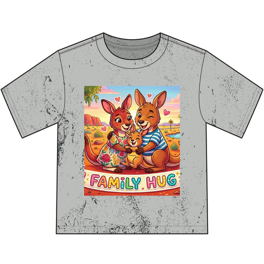 Family Hug Kangaroo Heavyweight Color Blast Youth T-Shirt