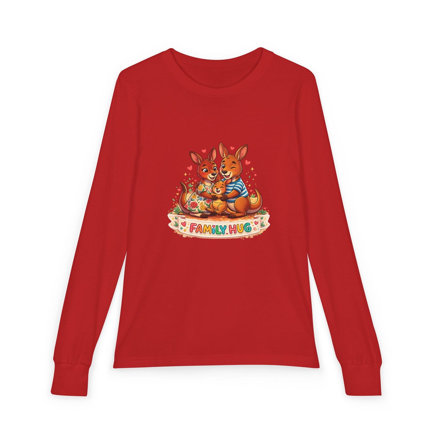 Family Hug Kangaroo Youth Jersey Long Sleeve Tee